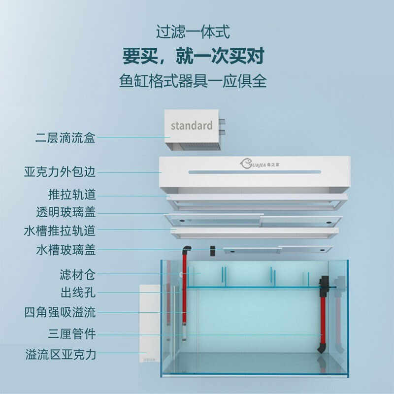 上濾、底濾組合缸
